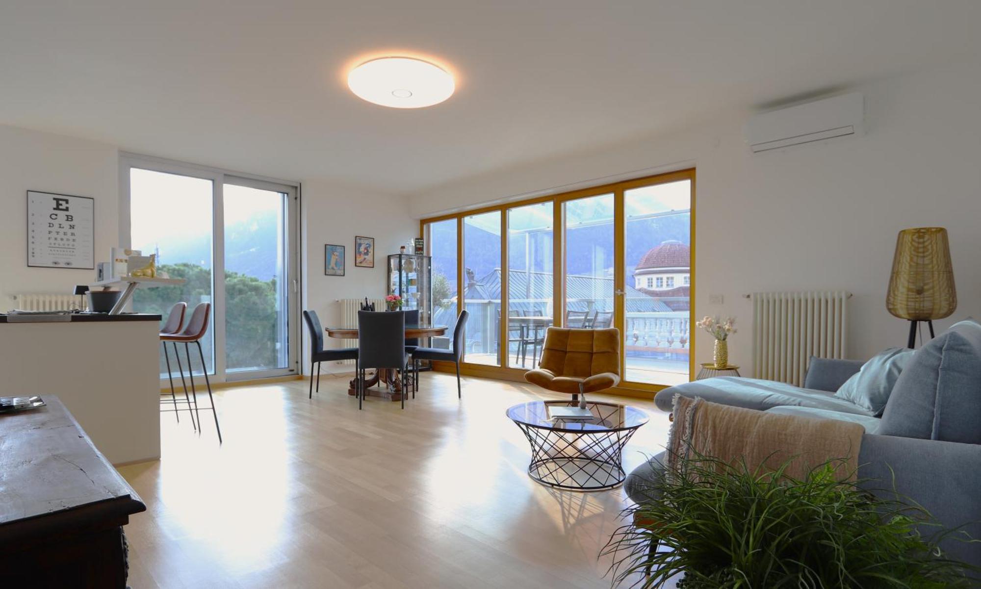 Luxus Penthouse Mit Terrasse, Garage, Fahrradraum Und Infrarotsauna Apartment Merano Exterior photo